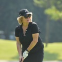 Justine Moss playing golf