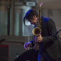 Edmund with saxophone