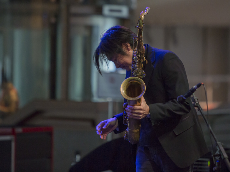 Edmund with saxophone